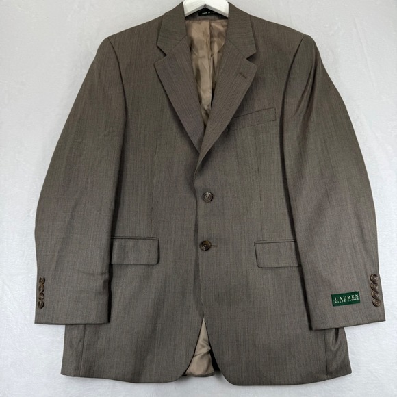 Lauren Ralph Lauren Mens 38R Brown Wool Blazer Sport Coat Made in Canada 38 R